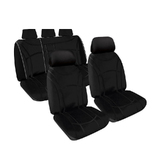 Getaway Neoprene Black Seat Covers Set Suits Mazda 6 GJ GL Sedan 12/2012-On 2 Rows Black Stitch