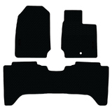Rubber Custom Floor Mats Suits Isuzu Dmax Dual Cab 7/2020-On Front & Rear Black MRBIZ002BLK2RW