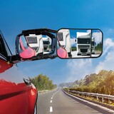 Multi-Fit Strap On Towing Mirrors 4WD Caravan 360deg Clip On MH1501