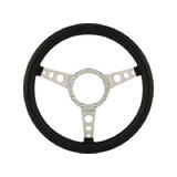 14″ Aluminium 9 Bolt Steering Wheel Black Leather Full-Wrap AAA-8043/149HOL