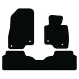 Rubber Custom Floor Mats Suits Mazda 3 BM BN Hatch/Sedan 2/2014-3/2019 Front & Rear Black MRBMZ002BLK2RW