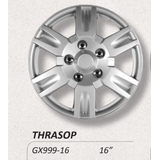 Gear-X Car Wheel Covers Hubcaps Classic Silver THRASOP Set Of 4 [Size: 16 inch] GX999-16   
