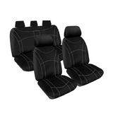 Second Row Seat Covers - Getaway Neoprene suits Toyota Hilux SR/SR5 Dual Cab 7/2015-On Waterproof RM5029.G2B