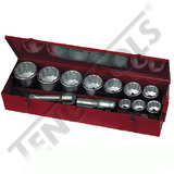 Teng Tools - 15 Piece 1 inch Drive Metric Socket Set 