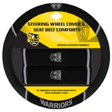 Auckland Warriors NRL Steering Wheel Cover With Seat Belt Pads
