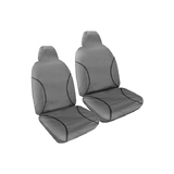 First Row - Tradies Full Canvas Seat Covers suits Toyota Hiace LWB Crew Van 2014-1/2019 Grey RM1034.TRG 