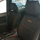 Row 1 and 2 Set - Custom Black Wet Seat Neoprene Seat Covers plus console cover B-T-BO-F-936NPP