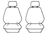 Esteem Velour Seat Covers Set Suits Nissan Pulsar Q / ST Liftback Hatch 2001-2003 2 Rows
