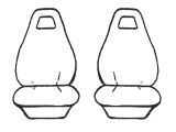 Custom Made Esteem Velour Seat Covers Eunos 500 2 Door Coupe 1993 2 Rows