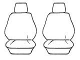 Esteem Velour Seat Covers Set Suits Ford Escape 4 Door Wagon 2001-2005 2 Rows