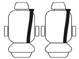 Custom Made Esteem Velour Seat Covers Suits Volkswagen Transporter Multi Van 2005-On 3 Rows