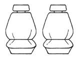 Custom Made Esteem Velour Seat Covers Volvo 164E Sedan 1972-1976 2 Rows