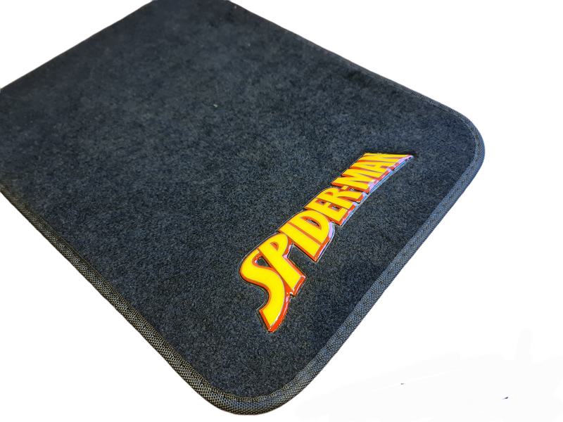 Marvel Avengers Car Floor Mats Black Set of 4 Spider Man AVECMSPI