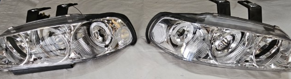 Projector Head Light Chrome/Clear Set suits Honda Civic EG Hatch 1992-1995 JCV923-PHHLS