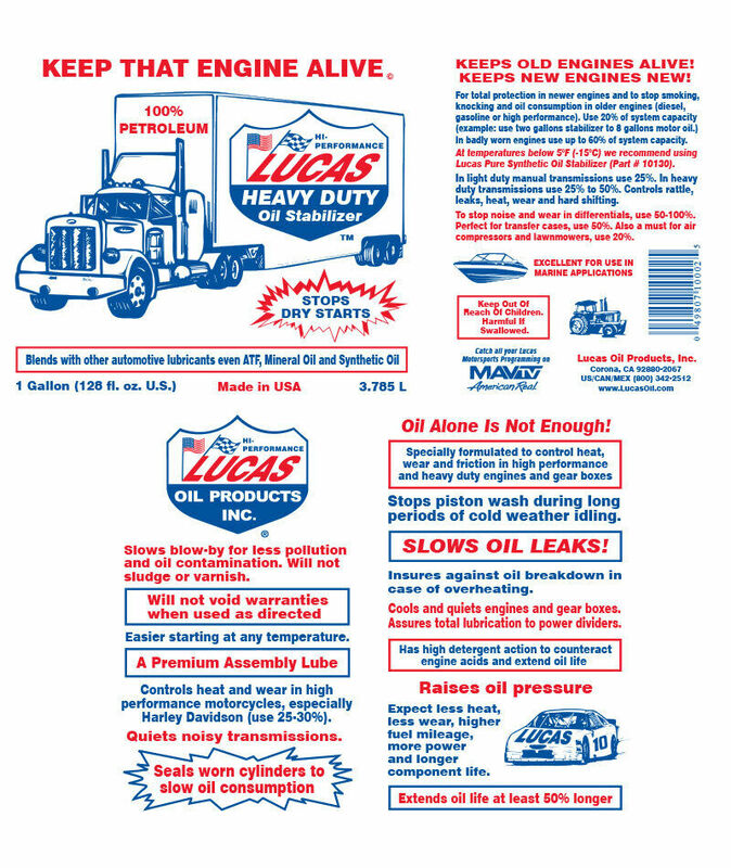 Lucas Oil Heavy Duty Oil Stabilizer 946ml 10001