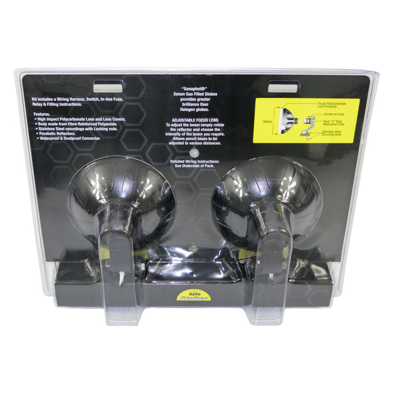 Roo Lite 180XP 4WD Long Range Driving Lights Pair Wiring Harness Included