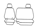 Canvas Car Seat Covers suits Toyota Hilux Single Cab Ute 10/1997-2/2005 OUT6056CHA