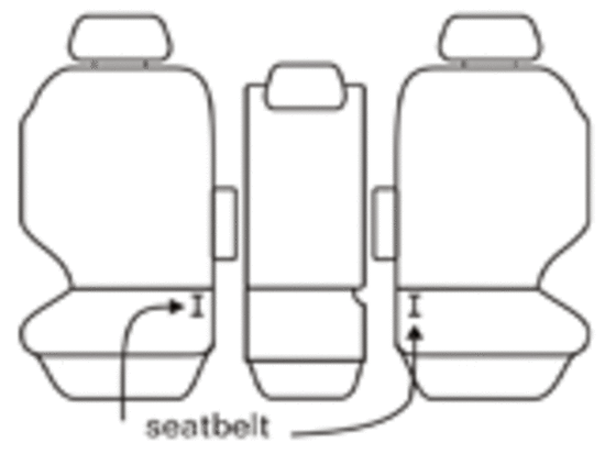 Velour Seat Covers suits Toyota Kluger 5 Seater 8/2007-2/2014 Airbag Safe Black