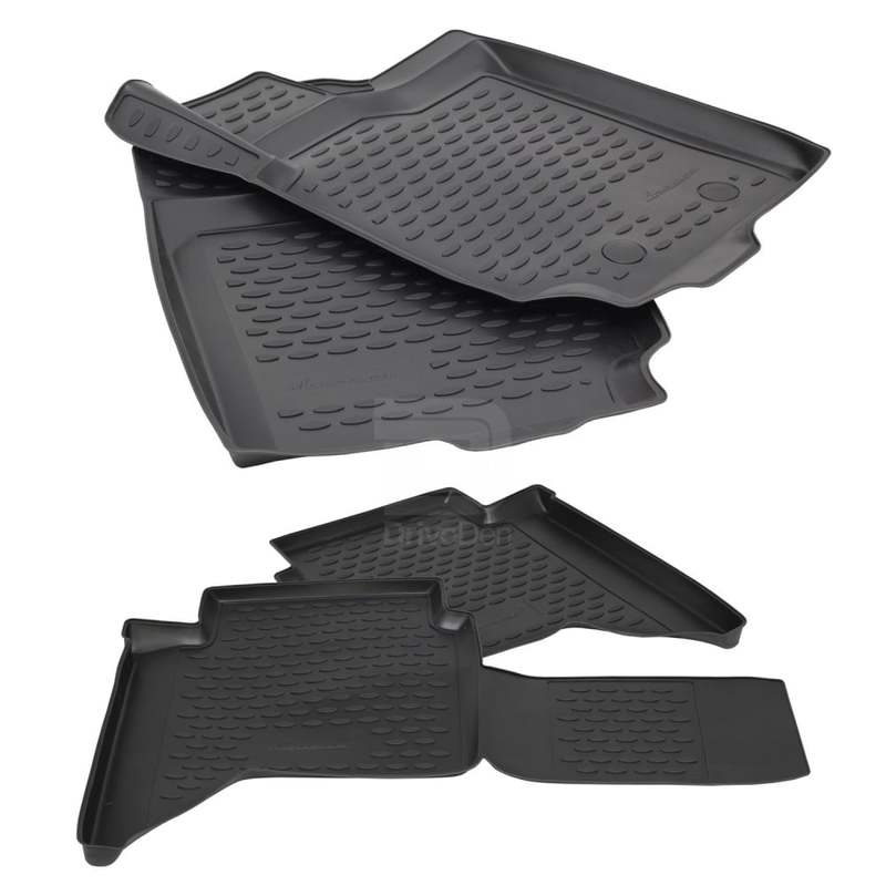 3D Rubber Floor Mats suits Isuzu D-Max Dual Cab Auto 2022-On 3 Piece