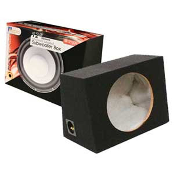 12 Inch 305 mm Sub Woofer Box 1 Cu Ft Sealed Black Carpet SB12100