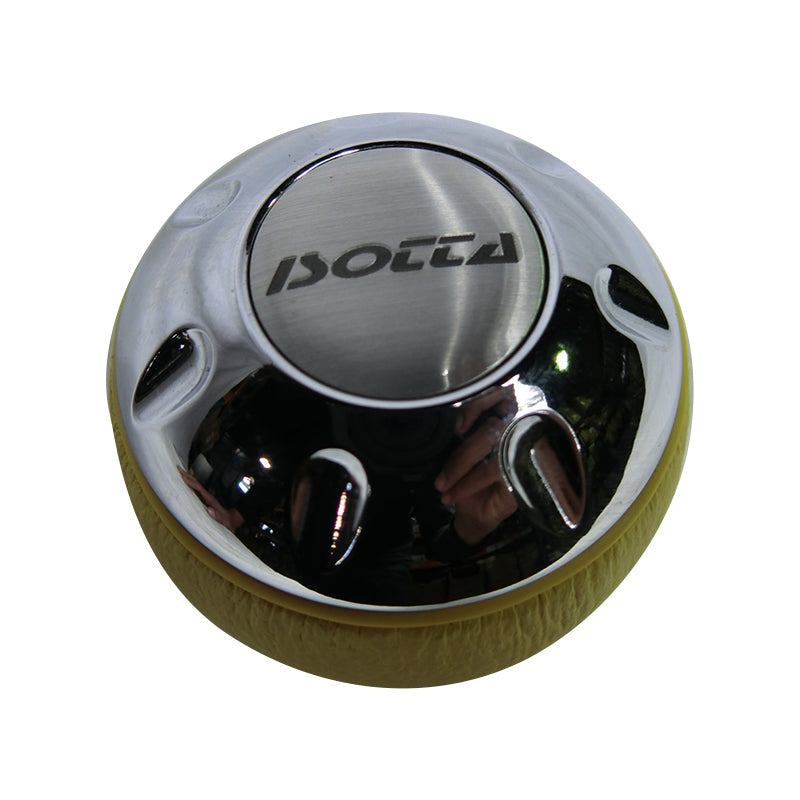 Isotta Gear Shift Knob Viper Yellow Leather Chrome Manual