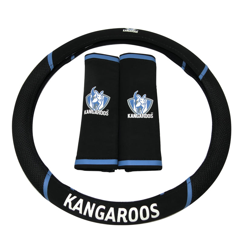 North Melbourne Kangaroos AFL Steering Wheel Cover