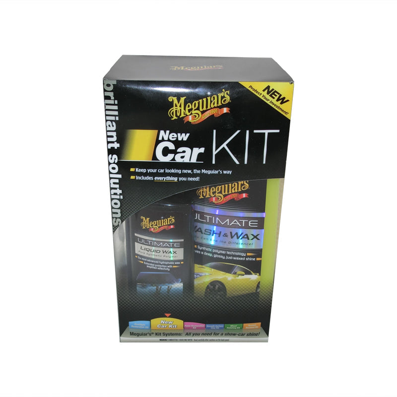 Meguiars New Car Kit Ultimate Wash, Wax, Endurance Tire Gel, Supreme Shine G3200