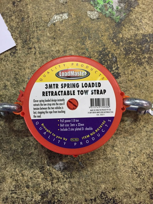 Towing Accessories: Retractable Spring Loaded Tow Rope 3 Meter 1.8T RG16192