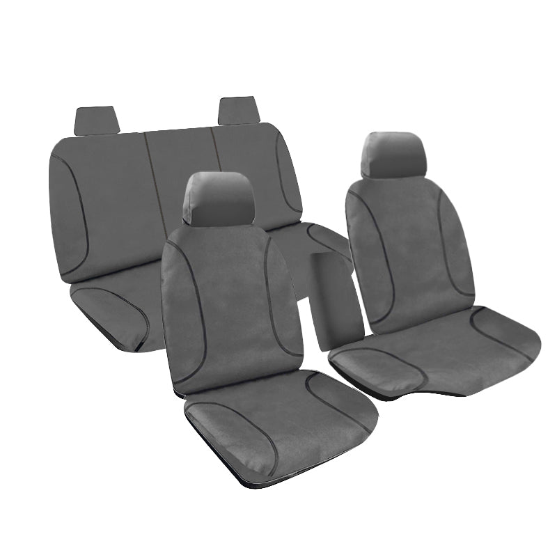 Tradies Full Canvas Seat Covers suits Toyota Landcruiser (HZJ105R/FZJ105) Standard  Wagon 1/1998-10/2007 Grey