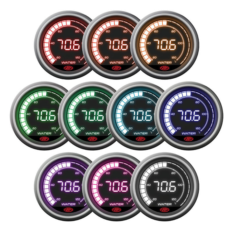 Saas 52mm 2 Inch Car Water Temperature Gauge 20°-120° Muscle Digital Series SG41220