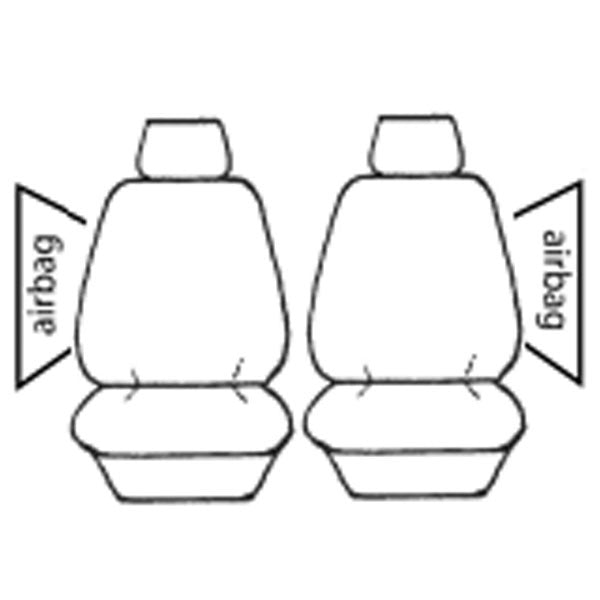 Wet N Wild Neoprene Seat Covers Set Suits GWM Ute NPW Cannon/Cannon-L/Cannon-X Dual Cab 9/2020-10/2024 2 Rows