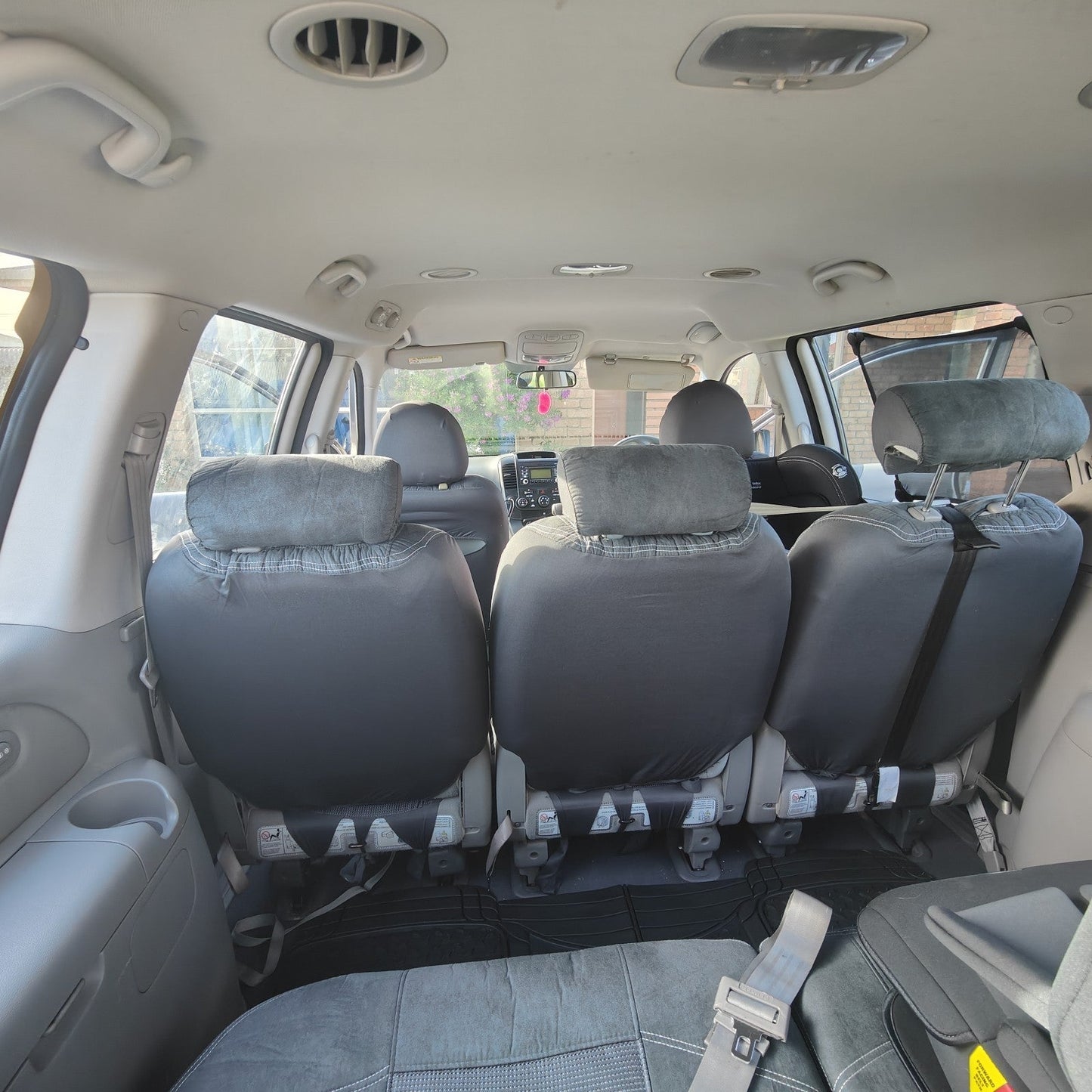 Velour Seat Covers Suits Kia Grand Carnival VQ EX 01/2006-2015 3 Rows Deploy Safe EST6150CHA