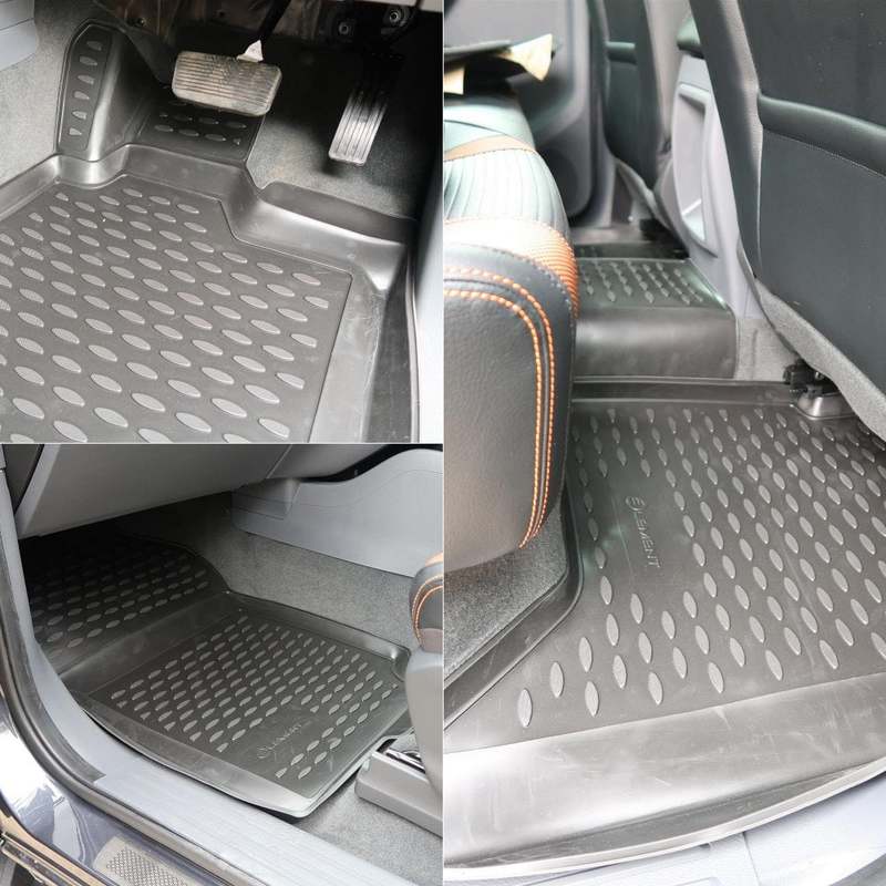 3D Rubber Floor Mats Suits Nissan Navara X-Trail T32 2013-2020 6 Piece EXP.ELEMENT3D02143210