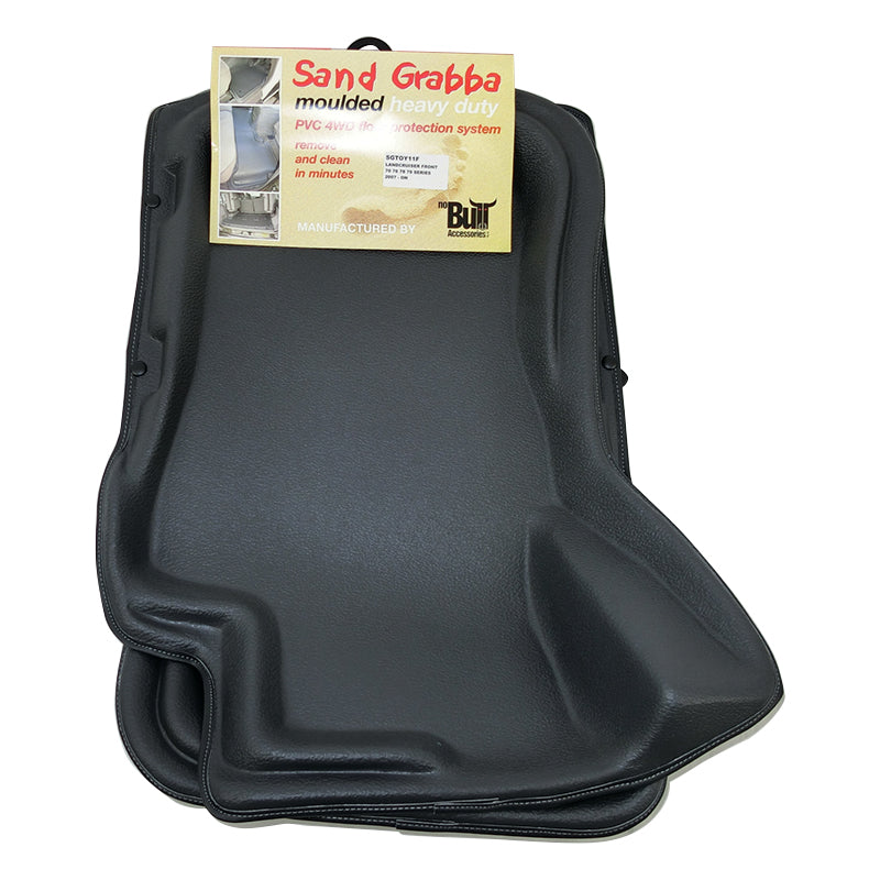 Sandgrabba Rubber Floor Mats Suits Mazda BT-50 Dual Cab 4D Ute 7/2020-On Front Pair