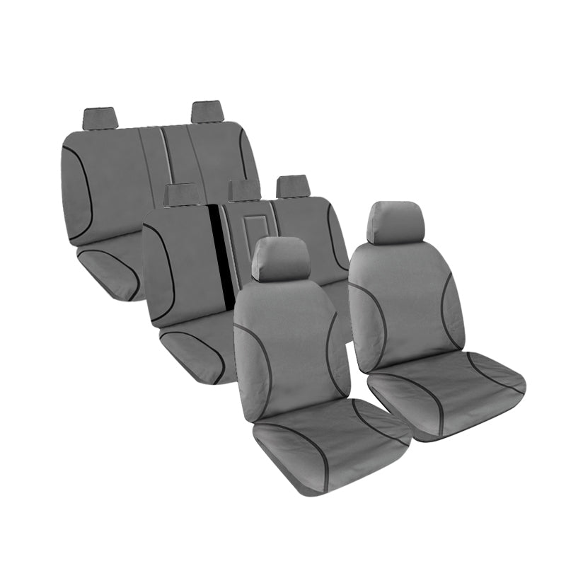 Tradies Canvas Seat Covers suits Toyota Prado 150 Series VX/Kakadu 7 Seater 6/2021-7/2024 Grey