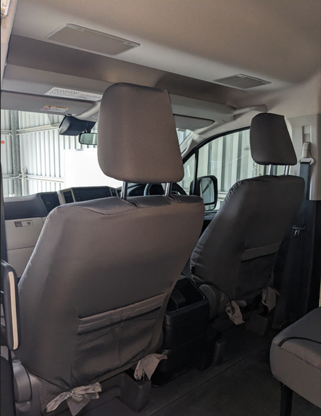 Kakadu Canvas Custom Made Grey Seat Covers suits Toyota Hi-Ace Commuter Bus 2/2019-on 5 Rows