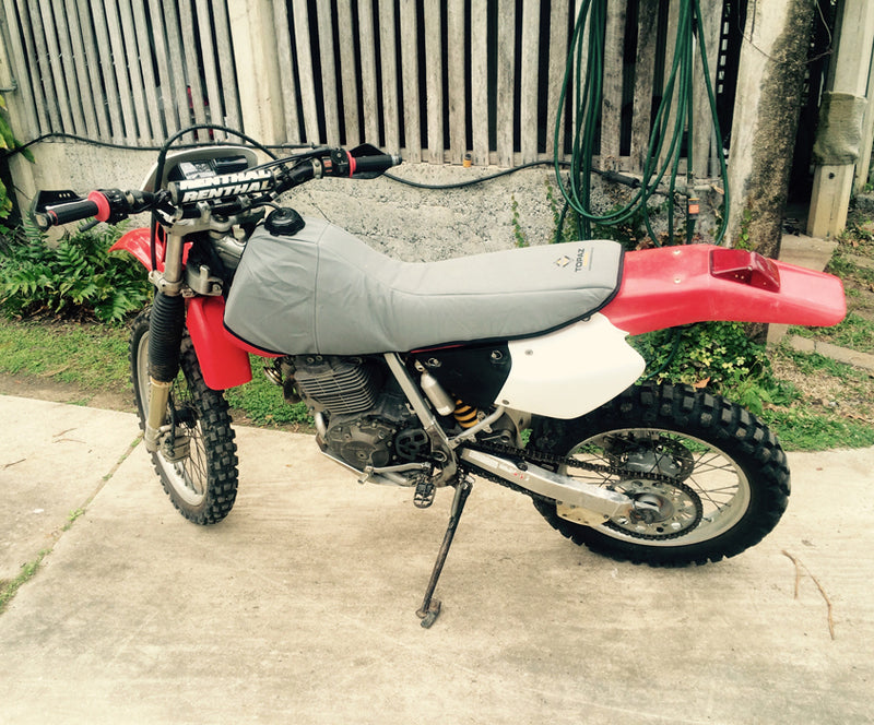 Motorcycle Padded Canvas Seat and Tank Cover Suits Honda XR400M Motard Shrouds Removed 2006-On AH350BP All-in-One
