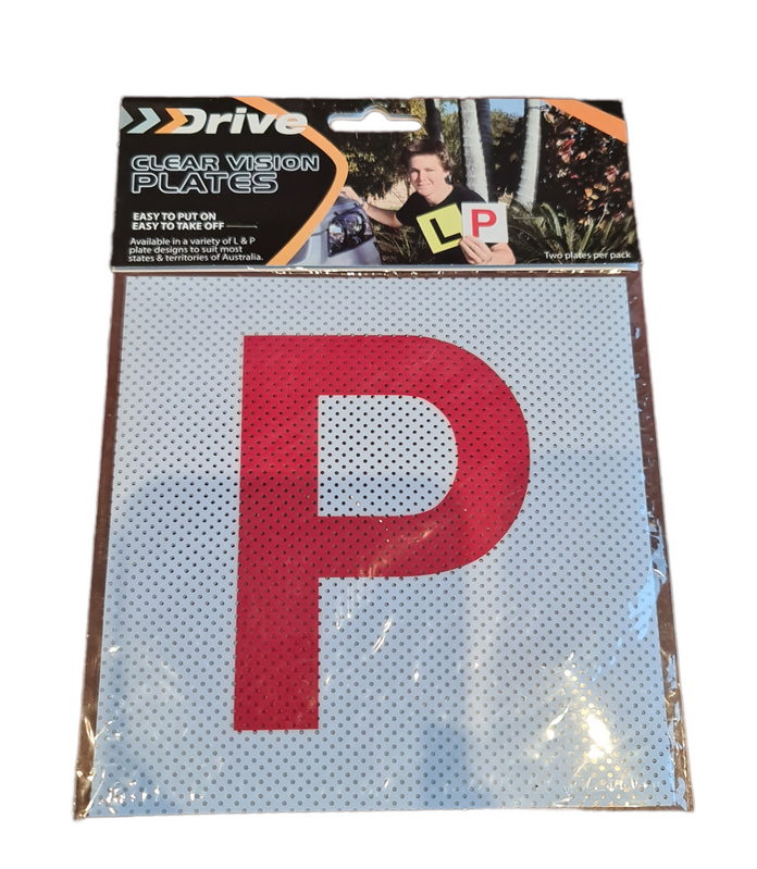 Clear Vision Electrostatic P Plates One Pair