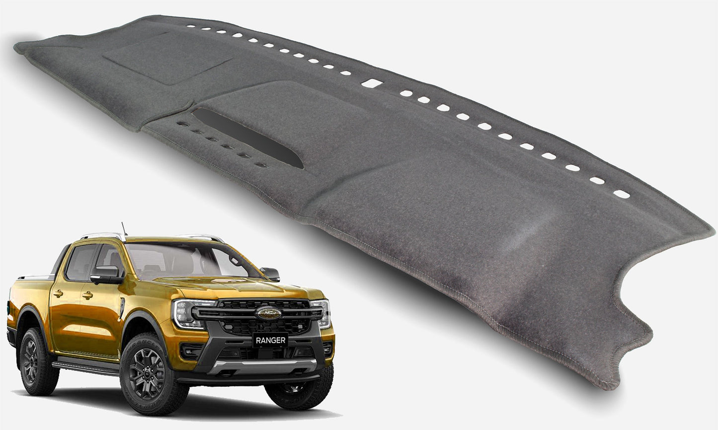 Dashmat Suits Ford Ranger PY Wildtrack P703 8/2022-on No Centre Speaker & With Glovebox Black F79G01