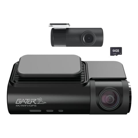 Gator Smart Wifi Dash Cam 1080P FHD Rear Camera & Hardwire Kit 65GB G4KDVR50