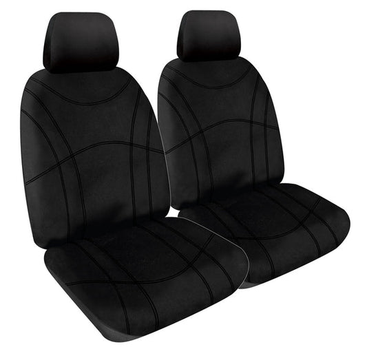 Getaway Neoprene Seat Covers Suits Haval H6 (B01) All Hybrid Badges SUV 2/2021-On Black Stitch