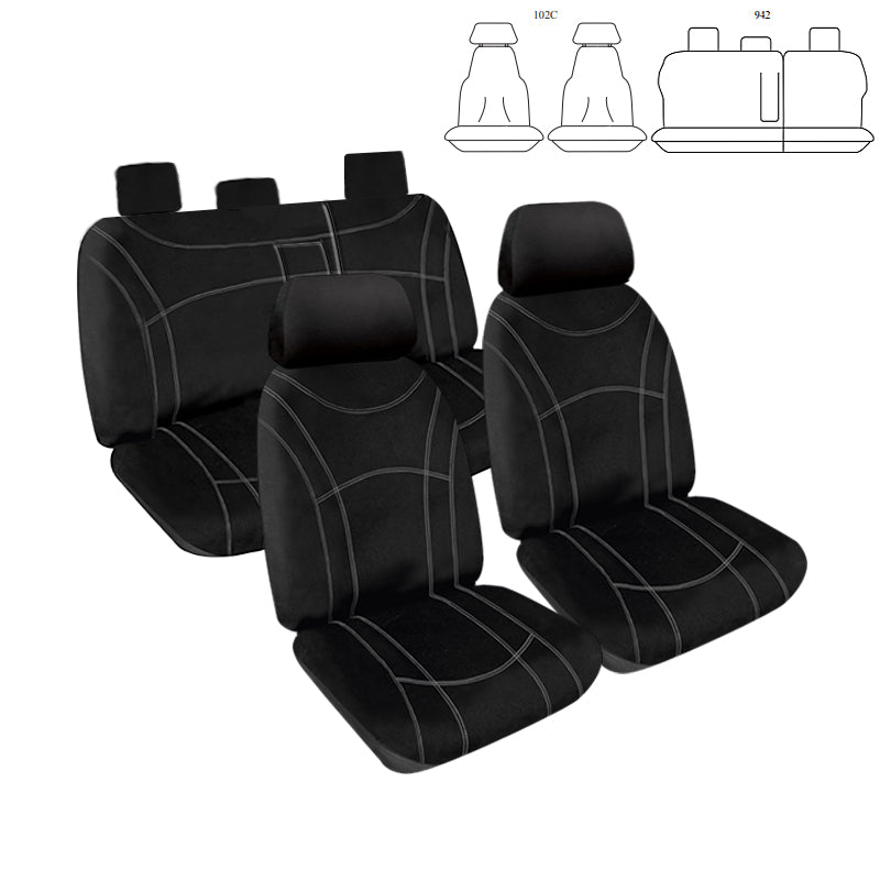 Getaway Neoprene Seat Covers suits Toyota Landcruiser Wagon (100 Series) GXL/50th Anniversary GXL/GXL Adv/Kakadu/GSV/VX/Sahara 1998-2007 Waterproof
