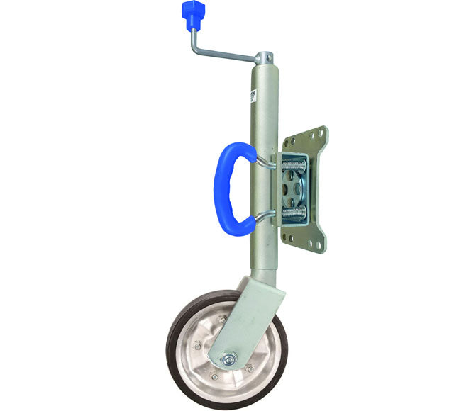 Heavy Duty Jockey Wheel With Clamp 8 Inch Solid Rubber Wheel JW8SSW