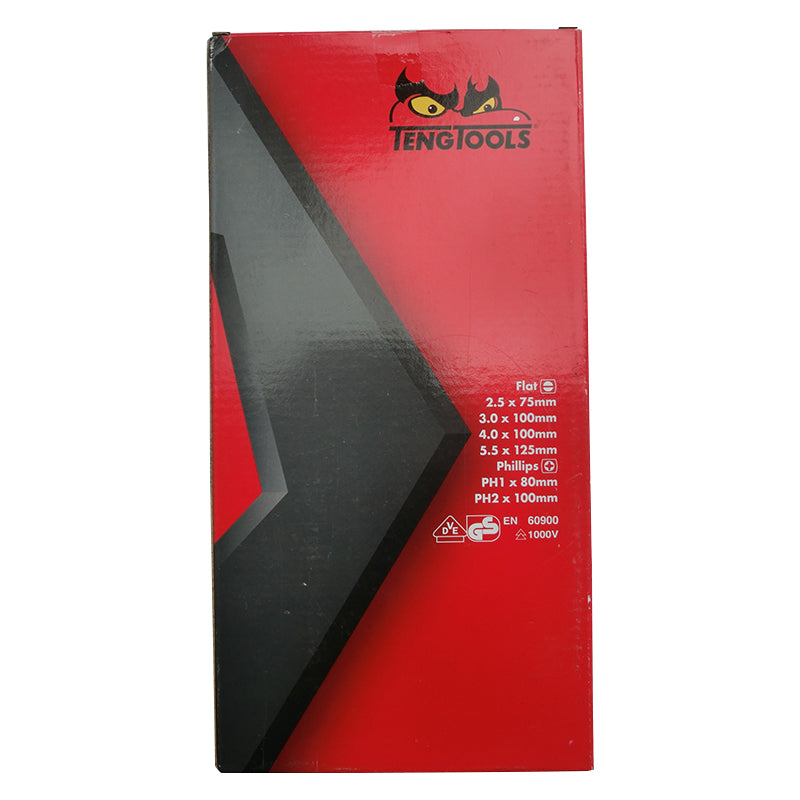 Teng Tools Screw Driver Set 6 Piece 1000 volt Electrician Insulated MDV906N