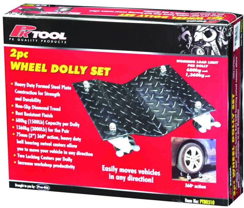 Wheel Dolly - 2Pc 680Kg Each 360Deg Rotation