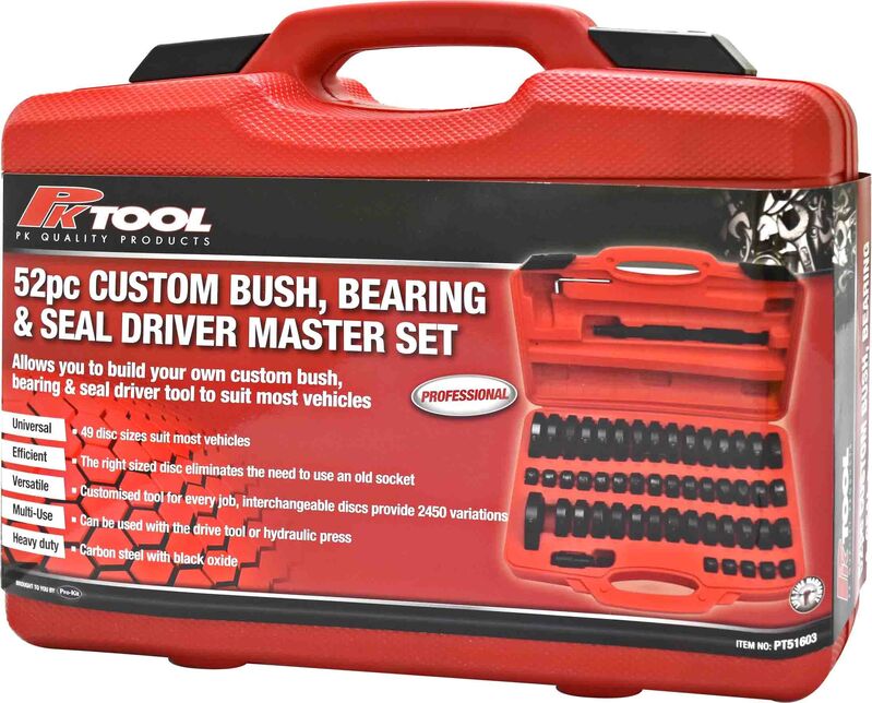 Bush/Bearing Seal Driver Set - 52Pc 18Mm To 74Mm Removes & Installs
