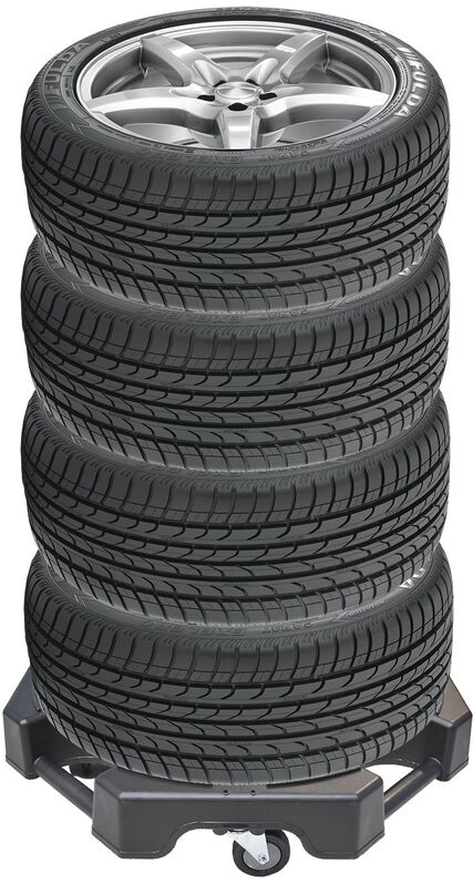 Tyre Dolly - 150Kg 64Cm Dia 2 Brake & 1 Normal Swivel Castors