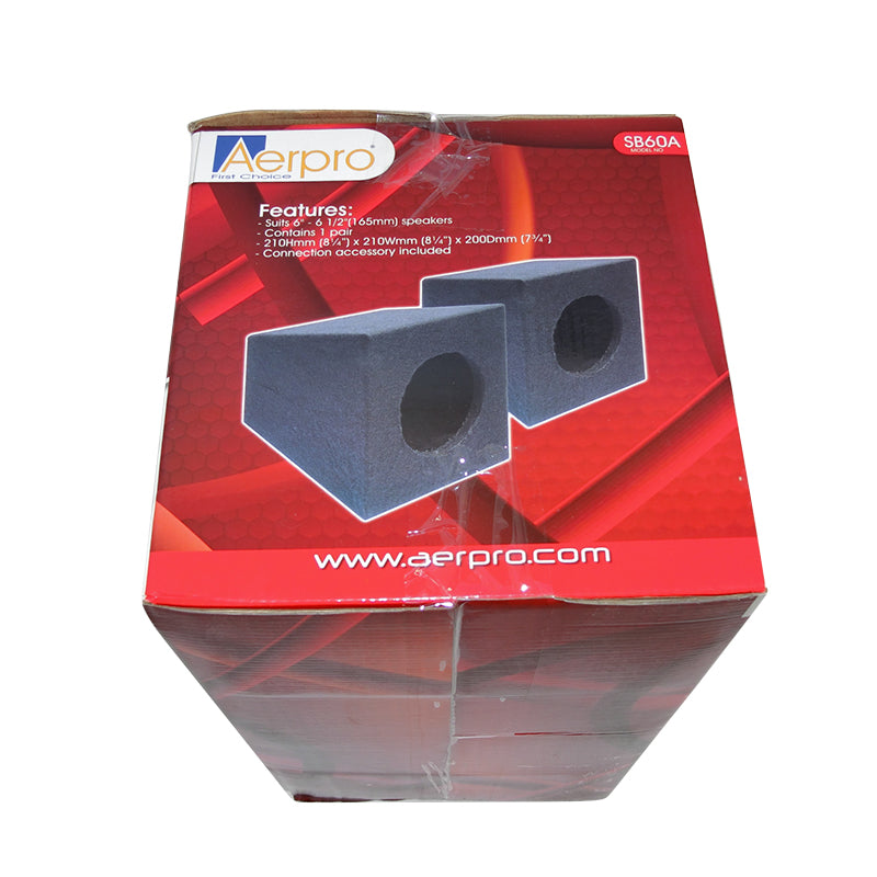 6 Inch Speaker Box One Pair Sealed Black Carpet SB60A