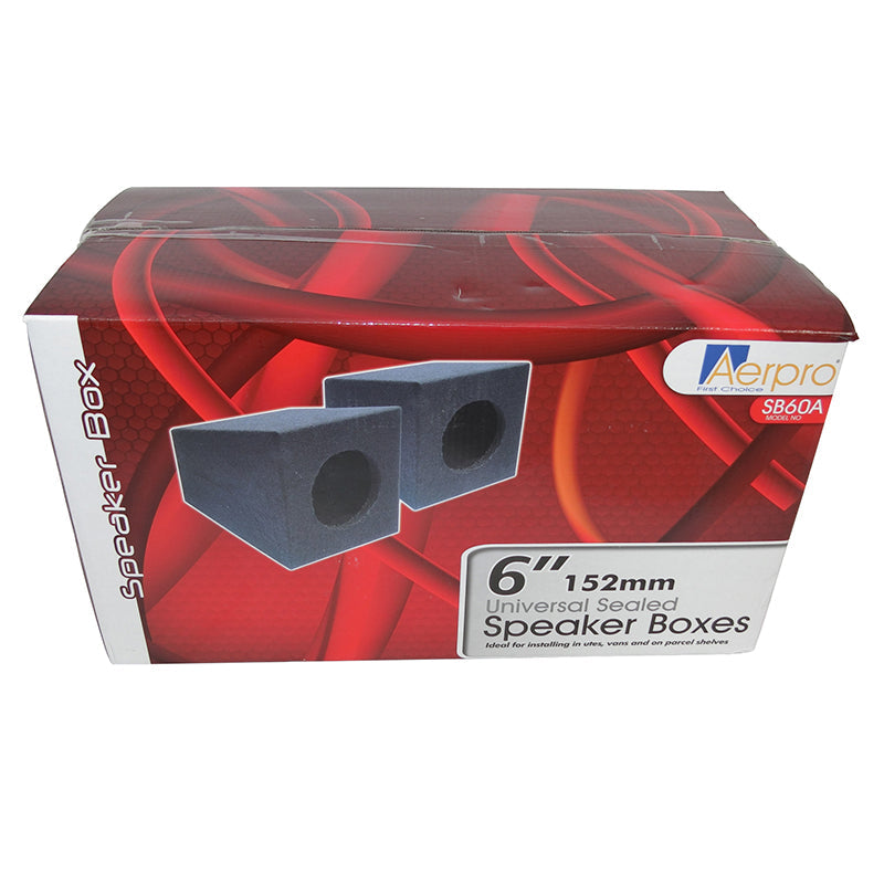 6 Inch Speaker Box One Pair Sealed Black Carpet SB60A