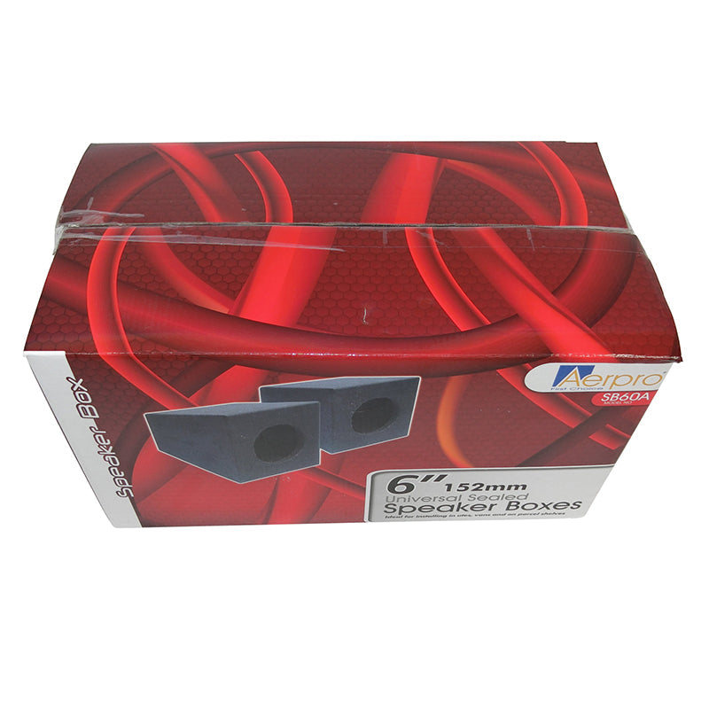 6 Inch Speaker Box One Pair Sealed Black Carpet SB60A